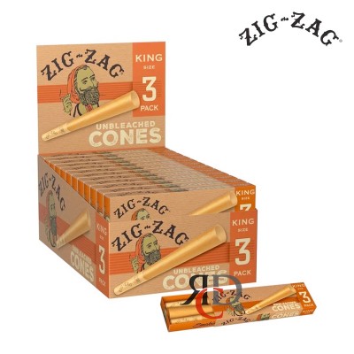 ZIG ZAG UNBLEACHED CONE - KING SIZE 24CT/PACK